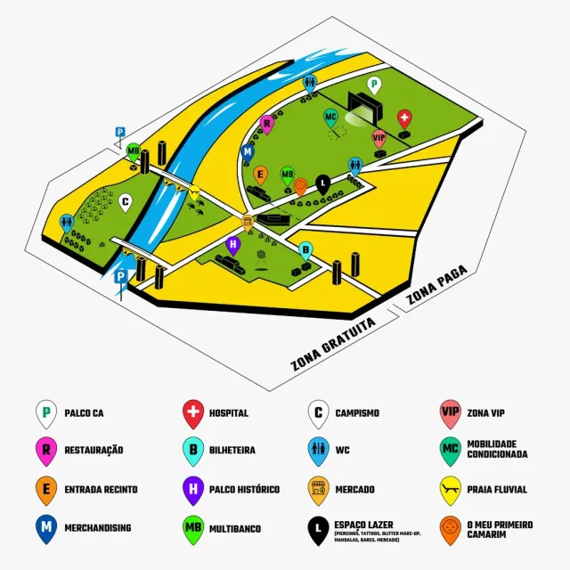 Mapa do recinto do CA Vilar de Mouros, 2024.