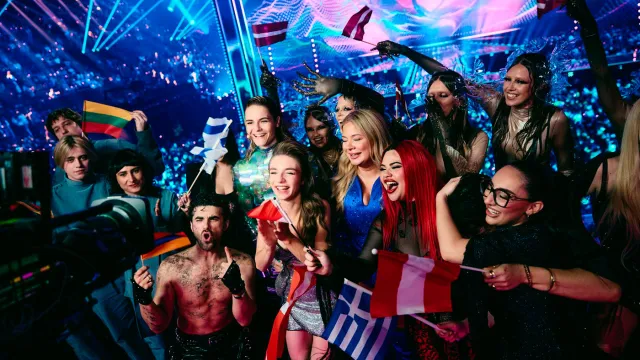 Green Room da segunda semifinal do Festival Eurovisão da Canção 2025.